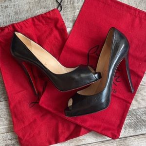 Louboutin  black peep toe pumps size 41